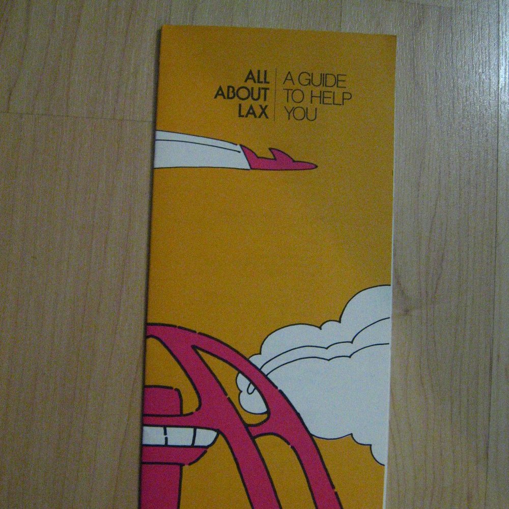 ✈️ LAX Los Angeles Airport 1975 Poster Brochure